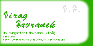 virag havranek business card