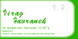 virag havranek business card